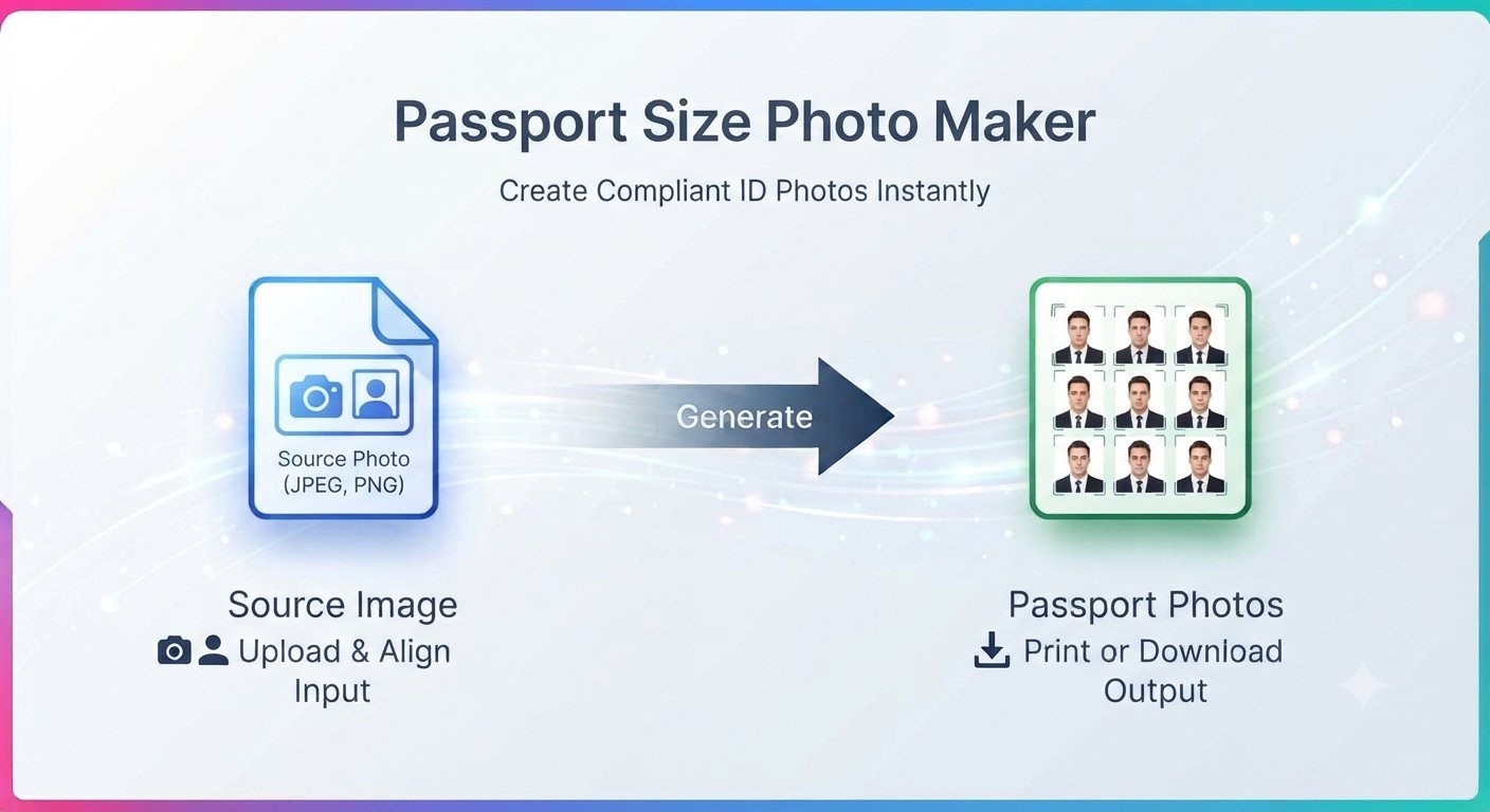 Free Passport Photo Maker by Trencada — create passport-size photos online, no signup needed