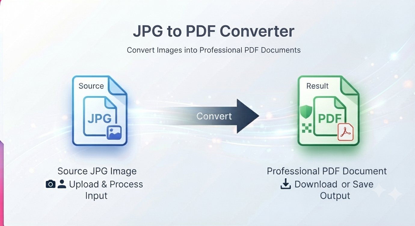 JPG to PDF converter combining source JPG images into a professional PDF document