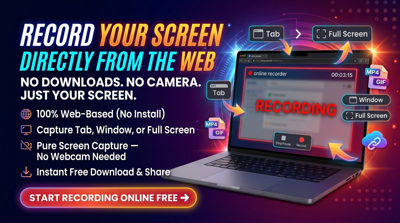 Record your screen directly from the web with Trencada free online screen recorder